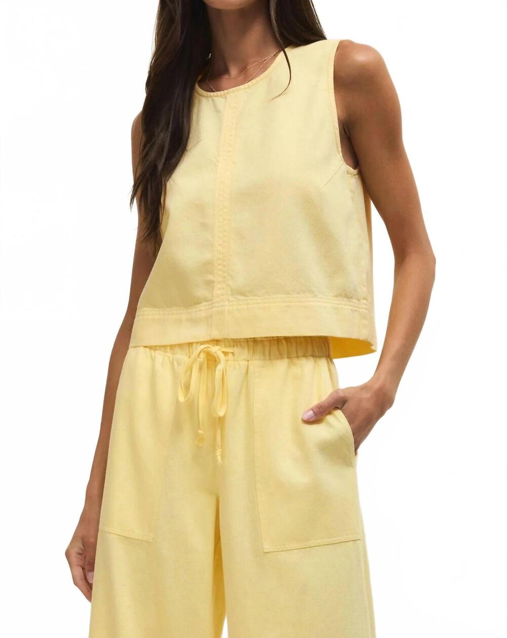 NEW Z SUPPLY women's sun seeker tank top in yellow